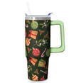 thumbnail image 1 of 30oz Christmas Tumbler with Handle and Straw Lid Leak Proof Stainless Steel Cup Gifts for Women Men Holiday Coffee Water Bottle, 1 of 5