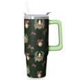 thumbnail image 1 of 30oz Christmas Tumbler with Lid and Straw, Stainless Steel Cup with Handle Reindeer Travel Mug, Holiday Presents, 1 of 5