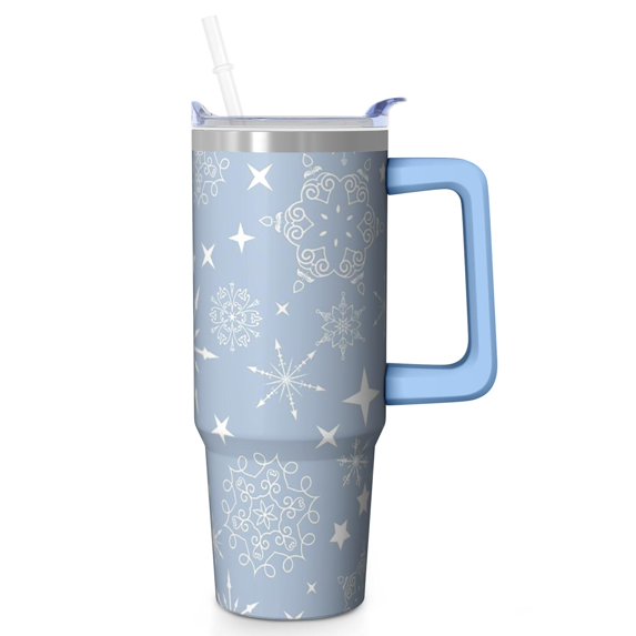 30oz Christmas Tumbler with Reindeer and Plaid Pattern Lid Straw Double Wall Stainless Steel Cup Gifts