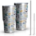 thumbnail image 1 of 30oz Colorful Cartoon Dinosaurs with Mixed Elements Pattern Tumblers Stainless Steel Tumbler with Lid and Straw,Vacuum Insulated Double Wall Travel Tumbler Cups Mug with Cleaning Brush for Coffee,Tea, 1 of 7