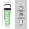 thumbnail image 1 of 30oz Crown Frog Bottle Spill Proof Tumbler with Top Handle and Straw Lid Stainless Steel Double Wall Insulated Tumbler Coffee Mug Gift for Women Men Travel Cup for Car (Funny Frog), 1 of 5