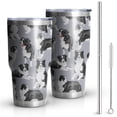 thumbnail image 1 of 30oz Cute Border Collie Pattern Tumblers Stainless Steel Tumbler with Lid and Straw,Vacuum Insulated Double Wall Travel Tumbler Cups Mug with Cleaning Brush for Coffee,Tea, 1 of 7