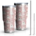 thumbnail image 1 of 30oz Cute Ghost Halloween Pattern Tumblers Stainless Steel Tumbler with Lid and Straw,Vacuum Insulated Double Wall Travel Tumbler Cups Mug with Cleaning Brush for Coffee,Tea, 1 of 7