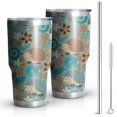 thumbnail image 1 of 30oz Cute Green Hedgehog Pattern with Pioneer Flower Tumblers Stainless Steel Tumbler with Lid and Straw,Vacuum Insulated Double Wall Travel Tumbler Cups Mug with Cleaning Brush for Coffee,Tea, 1 of 7