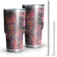 thumbnail image 1 of 30oz Dachshund Dog and Flower Floral Tumblers Stainless Steel Tumbler with Lid and Straw,Vacuum Insulated Double Wall Travel Tumbler Cups Mug with Cleaning Brush for Coffee,Tea, 1 of 7