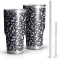 thumbnail image 1 of 30oz Dark Blue Cartoon Unicorn Pattern Tumblers Stainless Steel Tumbler with Lid and Straw,Vacuum Insulated Double Wall Travel Tumbler Cups Mug with Cleaning Brush for Coffee,Tea, 1 of 7