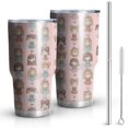 thumbnail image 1 of 30oz Doll Princess Pattern Tumblers Stainless Steel Tumbler with Lid and Straw,Vacuum Insulated Double Wall Travel Tumbler Cups Mug with Cleaning Brush for Coffee,Tea, 1 of 1