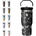 thumbnail image 1 of 30oz Gothic Tumbler with Handle Flip Straw Tumbler Leak Proof 30oz Insulated Coffee Mug with Handle 30oz Gothic with Flip Straw Tumbler Witchy Decor Tumbler Gifts for Women, 1 of 6