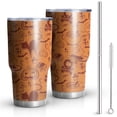 thumbnail image 1 of 30oz Halloween Spooky Icons Pattern Tumblers Stainless Steel Tumbler with Lid and Straw,Vacuum Insulated Double Wall Travel Tumbler Cups Mug with Cleaning Brush for Coffee,Tea, 1 of 7