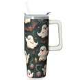 thumbnail image 1 of 30oz Halloween Tumbler with Straw and Lid Haunted Skull Pumpkin Travel Coffee Tumbler Cup with Handle for Trick or Treat Gifts, 1 of 5