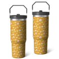thumbnail image 1 of 30oz Handheld Travel Tumbler with Handle – Double Wall Stainless Steel Insulated Cup, Flip Straw Lid, Leak-Proof & BPA-Free for Hot and Cold Drinks – Durable Coffee & Juice Mug Pink, 1 of 7