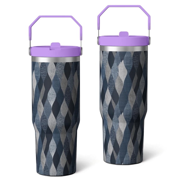 30oz Handheld Travel Tumbler with Handle – Double Wall Stainless Steel Insulated Cup, Flip Straw Lid, Leak-Proof & BPA-Free for Hot and Cold Drinks – Durable Coffee & Juice Mug Pink