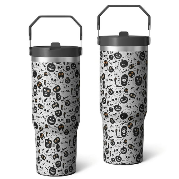 30oz Handheld Travel Tumbler with Handle – Double Wall Stainless Steel Insulated Cup, Flip Straw Lid, Leak-Proof & BPA-Free for Hot and Cold Drinks – Durable Coffee & Juice Mug Pink