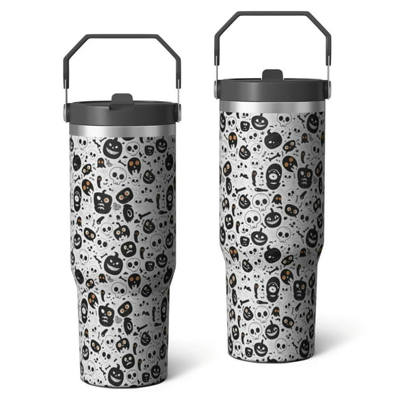 30oz Handheld Travel Tumbler with Handle – Double Wall Stainless Steel Insulated Cup, Flip Straw Lid, Leak-Proof & BPA-Free for Hot and Cold Drinks – Durable Coffee & Juice Mug Pink