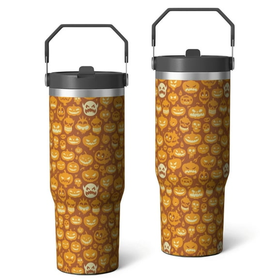 30oz Handheld Travel Tumbler with Handle – Double Wall Stainless Steel Insulated Cup, Flip Straw Lid, Leak-Proof & BPA-Free for Hot and Cold Drinks – Durable Coffee & Juice Mug Pink