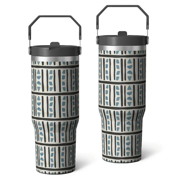 30oz Handheld Travel Tumbler with Handle – Double Wall Stainless Steel Insulated Cup, Flip Straw Lid, Leak-Proof & BPA-Free for Hot and Cold Drinks – Durable Coffee & Juice Mug Pink