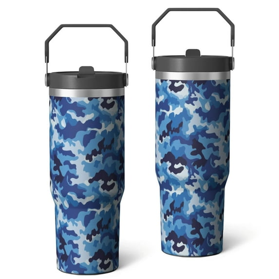 30oz Handheld Travel Tumbler with Handle – Double Wall Stainless Steel Insulated Cup, Flip Straw Lid, Leak-Proof & BPA-Free for Hot and Cold Drinks – Durable Coffee & Juice Mug Pink