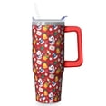 thumbnail image 1 of 30oz Holiday Tumbler with Lid and Straw, Stainless Steel Cup with Handle Snowflakes Travel Coffee Mug, Xmas Gifts, 1 of 5