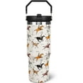 thumbnail image 1 of 30oz Insulated Stainless Steel Tumbler with Handle & Flip Straw - Horse Lover Gift, Leakproof Travel Mug for Coffee & Water - Gym, Office, Car, Outdoors, Sports, 1 of 6