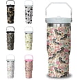 thumbnail image 1 of 30oz Insulated Tumbler with Handle & Straw, Stainless Steel Horse Design Travel Mug, Cute Animal Cup with Lid, Christmas Birthday Mother’s Day Gifts for Women Animal Lovers, 1 of 6