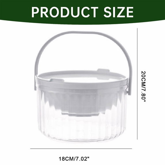 30oz Large Cooling Serving Bowl With Handle And Lid Insulated Food Bowl For Cold Salad Fruit Snack Daily Party Use