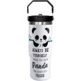 thumbnail image 1 of 30oz Panda Tumbler with Handle and Straw, Panda Insulated Leak Proof Travel Coffee Mug, Reusable Stainless Steel Tumbler for Panda Lovers, Panda Gifts for Women,Girls, 1 of 6