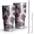 thumbnail image 1 of 30oz Pink and Purple Of Leopard Print Tumblers Stainless Steel Tumbler with Lid and Straw,Vacuum Insulated Double Wall Travel Tumbler Cups Mug with Cleaning Brush for Coffee,Tea, 1 of 7