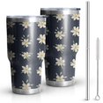 thumbnail image 1 of 30oz Pioneer Flower Floral Print Pattern Tumbler, Double Wall Vacuum Insulated Cup, BPA-Free Leak Proof Lid & Reusable Straws, Hot 12h, Cold 34h, 1 of 6