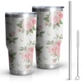 thumbnail image 1 of 30oz Pioneer Flower Tumblers Stainless Steel Tumbler with Lid and Straw,Vacuum Insulated Double Wall Travel Tumbler Cups Mug with Cleaning Brush for Coffee,Tea, 1 of 7