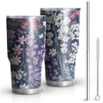 thumbnail image 1 of 30oz Pioneer Flower Tumblers Stainless Steel Tumbler with Lid and Straw,Vacuum Insulated Double Wall Travel Tumbler Cups Mug with Cleaning Brush for Coffee,Tea, 1 of 7