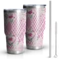 thumbnail image 1 of 30oz Pioneer Flower Tumblers Stainless Steel Tumbler with Lid and Straw,Vacuum Insulated Double Wall Travel Tumbler Cups Mug with Cleaning Brush for Coffee,Tea, 1 of 7
