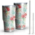 thumbnail image 1 of 30oz Pioneer Flower Tumblers Stainless Steel Tumbler with Lid and Straw,Vacuum Insulated Double Wall Travel Tumbler Cups Mug with Cleaning Brush for Coffee,Tea, 1 of 7