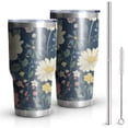 thumbnail image 1 of 30oz Pioneer Flower Tumblers Stainless Steel Tumbler with Lid and Straw,Vacuum Insulated Double Wall Travel Tumbler Cups Mug with Cleaning Brush for Coffee,Tea, 1 of 7
