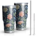 thumbnail image 1 of 30oz Pioneer Flower Tumblers Stainless Steel Tumbler with Lid and Straw,Vacuum Insulated Double Wall Travel Tumbler Cups Mug with Cleaning Brush for Coffee,Tea, 1 of 7