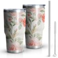 thumbnail image 1 of 30oz Pioneer Flower Tumblers Stainless Steel Tumbler with Lid and Straw,Vacuum Insulated Double Wall Travel Tumbler Cups Mug with Cleaning Brush for Coffee,Tea, 1 of 7