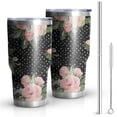 thumbnail image 1 of 30oz Pioneer Flower Tumblers Stainless Steel Tumbler with Lid and Straw,Vacuum Insulated Double Wall Travel Tumbler Cups Mug with Cleaning Brush for Coffee,Tea, 1 of 7