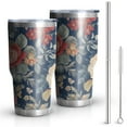 thumbnail image 1 of 30oz Pioneer Flower Tumblers Stainless Steel Tumbler with Lid and Straw,Vacuum Insulated Double Wall Travel Tumbler Cups Mug with Cleaning Brush for Coffee,Tea, 1 of 7