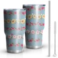 thumbnail image 1 of 30oz Pioneer Flower Tumblers Stainless Steel Tumbler with Lid and Straw,Vacuum Insulated Double Wall Travel Tumbler Cups Mug with Cleaning Brush for Coffee,Tea, 1 of 7