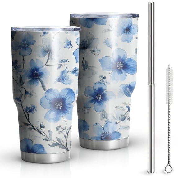 30oz Pioneer Flower Tumblers Stainless Steel Tumbler with Lid and Straw,Vacuum Insulated Double Wall Travel Tumbler Cups Mug with Cleaning Brush for Coffee,Tea