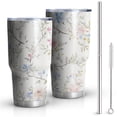 thumbnail image 1 of 30oz Pioneer Flower Tumblers Stainless Steel Tumbler with Lid and Straw,Vacuum Insulated Double Wall Travel Tumbler Cups Mug with Cleaning Brush for Coffee,Tea, 1 of 7