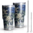 thumbnail image 1 of 30oz Pioneer Flower Tumblers Stainless Steel Tumbler with Lid and Straw,Vacuum Insulated Double Wall Travel Tumbler Cups Mug with Cleaning Brush for Coffee,Tea, 1 of 7