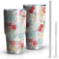 thumbnail image 1 of 30oz Pioneer Flower Tumblers Stainless Steel Tumbler with Lid and Straw,Vacuum Insulated Double Wall Travel Tumbler Cups Mug with Cleaning Brush for Coffee,Tea, 1 of 7