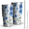 thumbnail image 1 of 30oz Pioneer Flower Tumblers Stainless Steel Tumbler with Lid and Straw,Vacuum Insulated Double Wall Travel Tumbler Cups Mug with Cleaning Brush for Coffee,Tea, 1 of 7