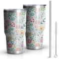 thumbnail image 1 of 30oz Pioneer Flower Tumblers Stainless Steel Tumbler with Lid and Straw,Vacuum Insulated Double Wall Travel Tumbler Cups Mug with Cleaning Brush for Coffee,Tea, 1 of 7