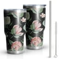 thumbnail image 1 of 30oz Pioneer Flower Tumblers Stainless Steel Tumbler with Lid and Straw,Vacuum Insulated Double Wall Travel Tumbler Cups Mug with Cleaning Brush for Coffee,Tea, 1 of 7