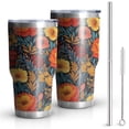 thumbnail image 1 of 30oz Pioneer Flower Tumblers Stainless Steel Tumbler with Lid and Straw,Vacuum Insulated Double Wall Travel Tumbler Cups Mug with Cleaning Brush for Coffee,Tea, 1 of 7