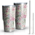 thumbnail image 1 of 30oz Pioneer Flower Tumblers Stainless Steel Tumbler with Lid and Straw,Vacuum Insulated Double Wall Travel Tumbler Cups Mug with Cleaning Brush for Coffee,Tea, 1 of 5