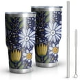 thumbnail image 1 of 30oz Pioneer Flower Tumblers Stainless Steel Tumbler with Lid and Straw,Vacuum Insulated Double Wall Travel Tumbler Cups Mug with Cleaning Brush for Coffee,Tea, 1 of 7