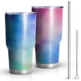 thumbnail image 1 of 30oz Rainbow Tie Dye Cloud Tumblers Stainless Steel Tumbler with Lid and Straw,Vacuum Insulated Double Wall Travel Tumbler Cups Mug with Cleaning Brush for Coffee,Tea, 1 of 1