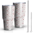 thumbnail image 1 of 30oz Red Christmas Tree Pattern Tumblers Stainless Steel Tumbler with Lid and Straw,Vacuum Insulated Double Wall Travel Tumbler Cups Mug with Cleaning Brush for Coffee,Tea, 1 of 7